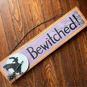 Large Bewitched Wooden Halloween Sign / Wall Hanging